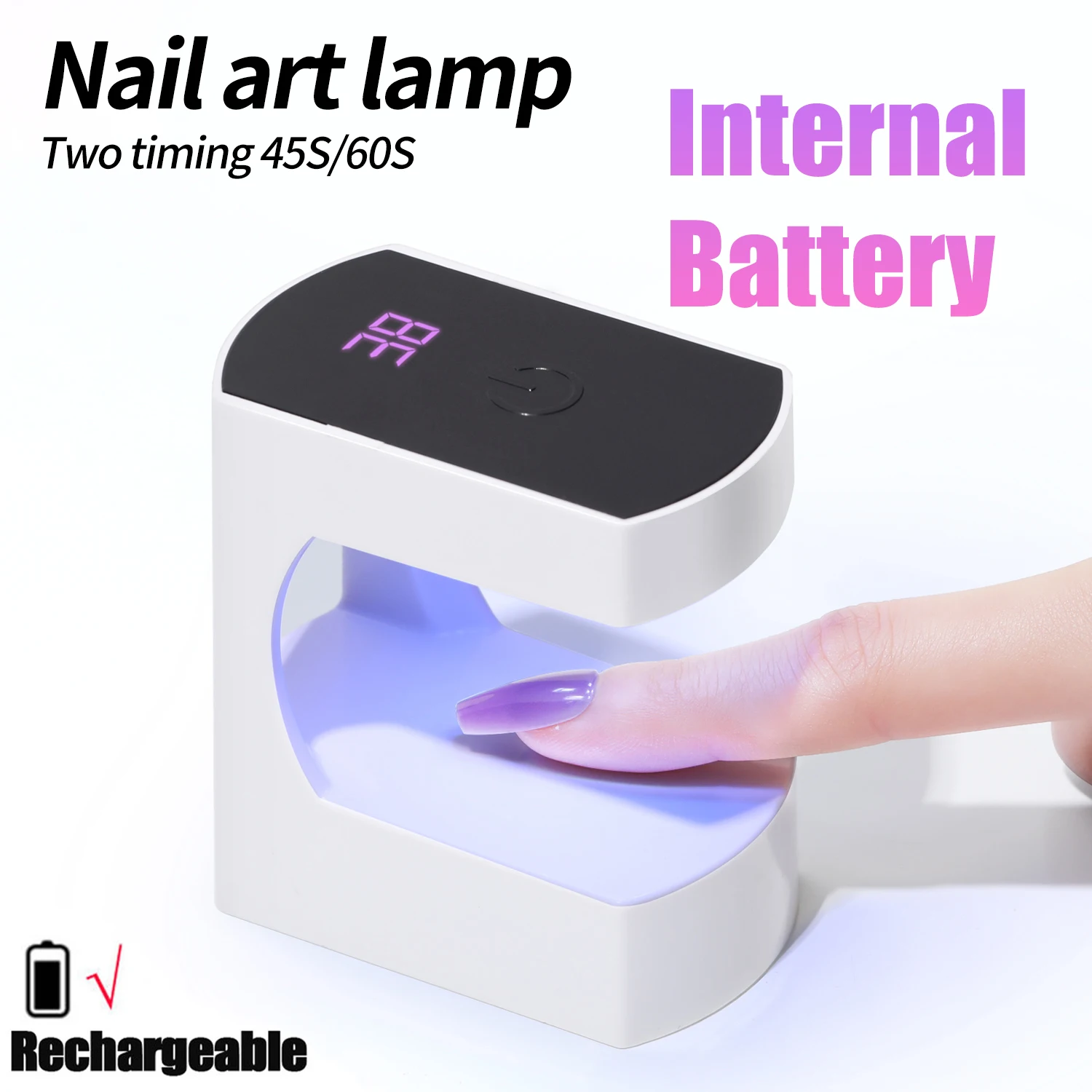 LINMANDA مصباح أظافر LED صغير للأظافر مع مؤقت سريع الجفاف ضوء الأظافر المحمولة مجفف الأظافر للسفر مانيكير الفن لتقوم بها بنفسك مسمار الفن