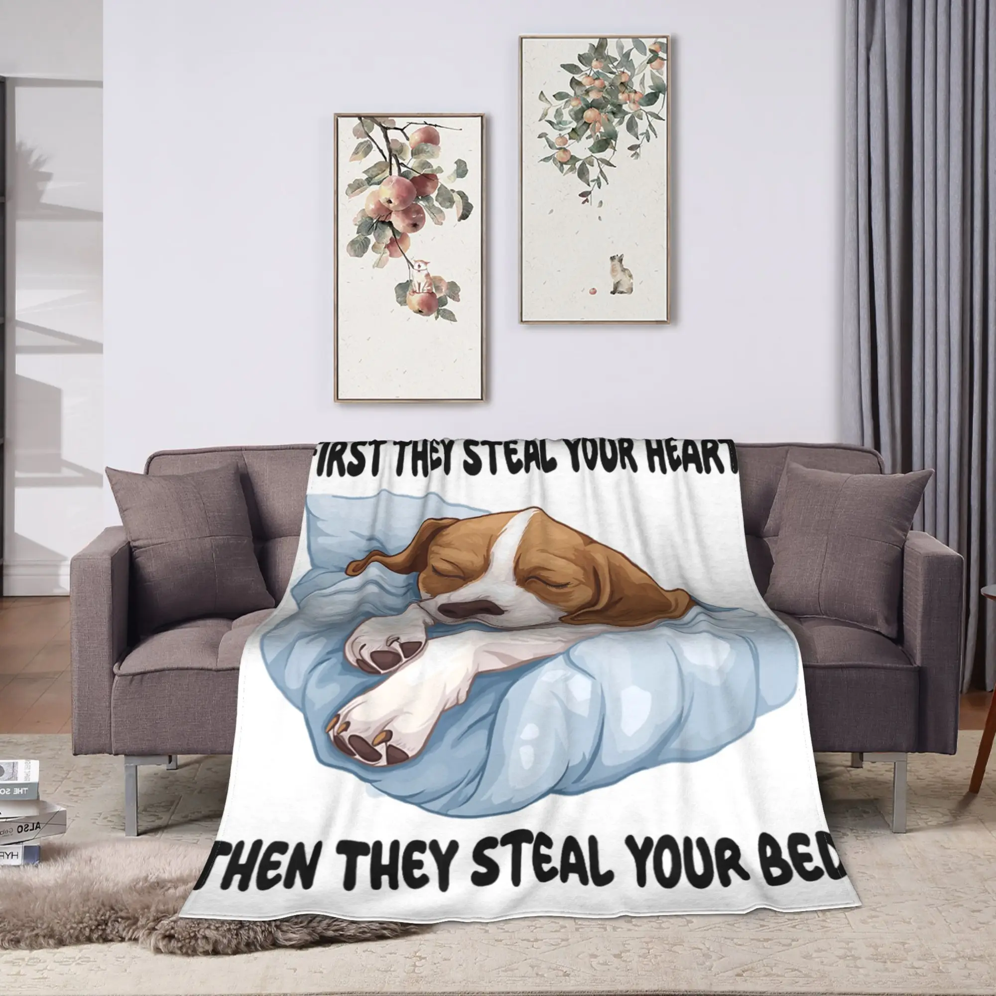 Soft Cozy Blanket Travel Car Beagle Sleeping Pajamas Nightgown Bedding Throws Funny  Bedspread For Home Decor