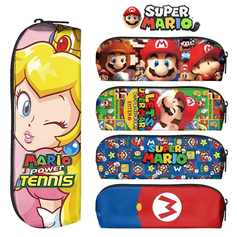 Super Mario Bros sacs à crayons pour garçons filles fournitures scolaires papeterie dessin animé jeu imprime étuis à crayons Luigi étudiant stylos sacs