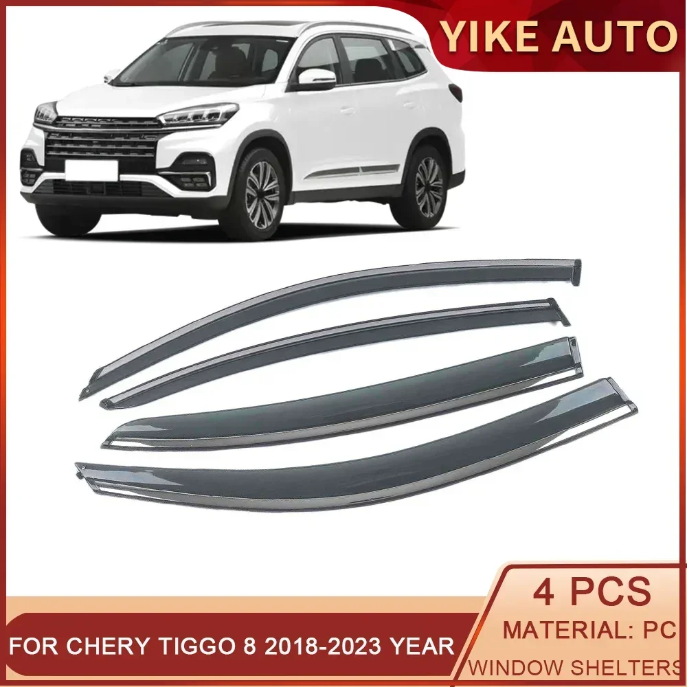 

For Chery Tiggo 8 2018-2023 Car Window Sun Rain Shade Visors Shield Shelter Protector Sticker Exterior Accessories