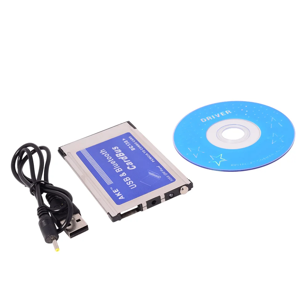 2025 NEW NEC PCMCIA To USB 2.0+BT4.0 Bluetooth 4.0 V4.0 AKE with Antenna Power Cord Cable 32bit COMBO USB Bluetooth Card Bus