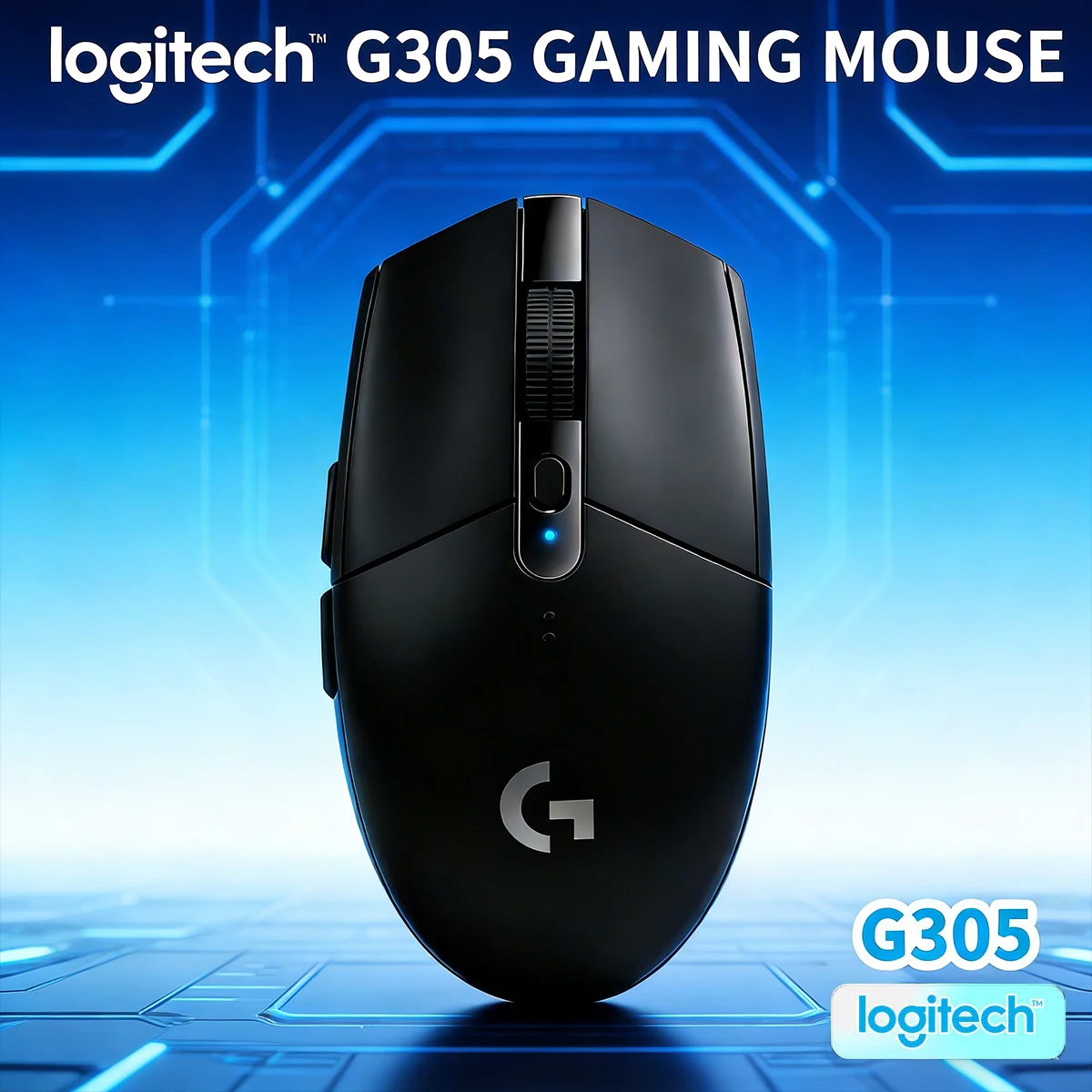 

Беспроводная игровая мышь Logitech G305, 12000 точек на дюйм, HERO, точное отслеживание, 6 программируемых кнопок, эргономичная противоскользящая конструкция, подходит для ПК