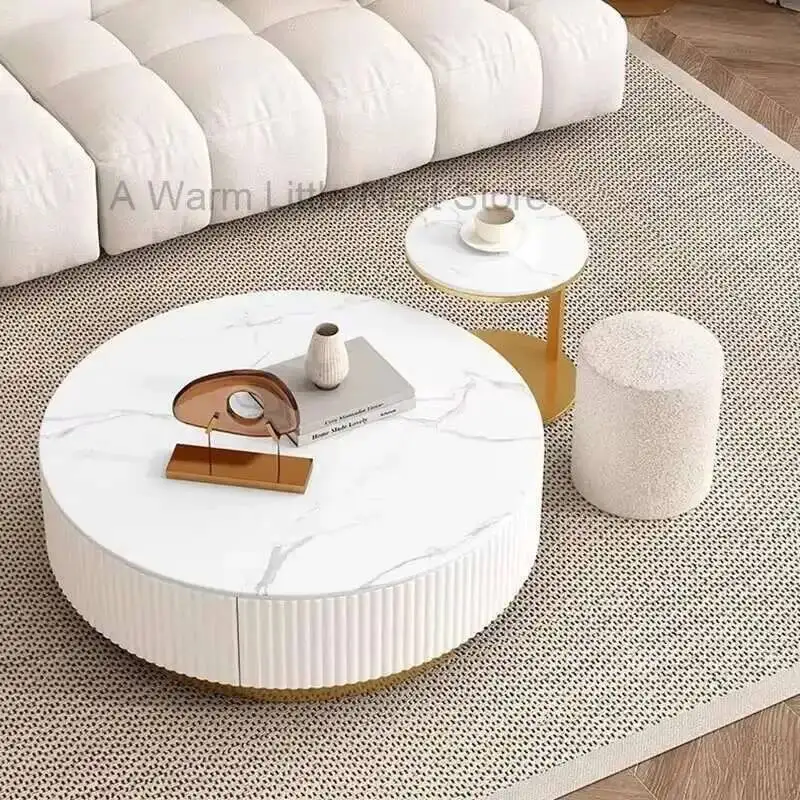 غرفة فاخرة تصميم القهوة الفاخرة الجدول المعيشة المنزل تخزين طاولة جانبية الشمال تصميم موبليس الفقرة El Hogar زخرفة الأثاث #4