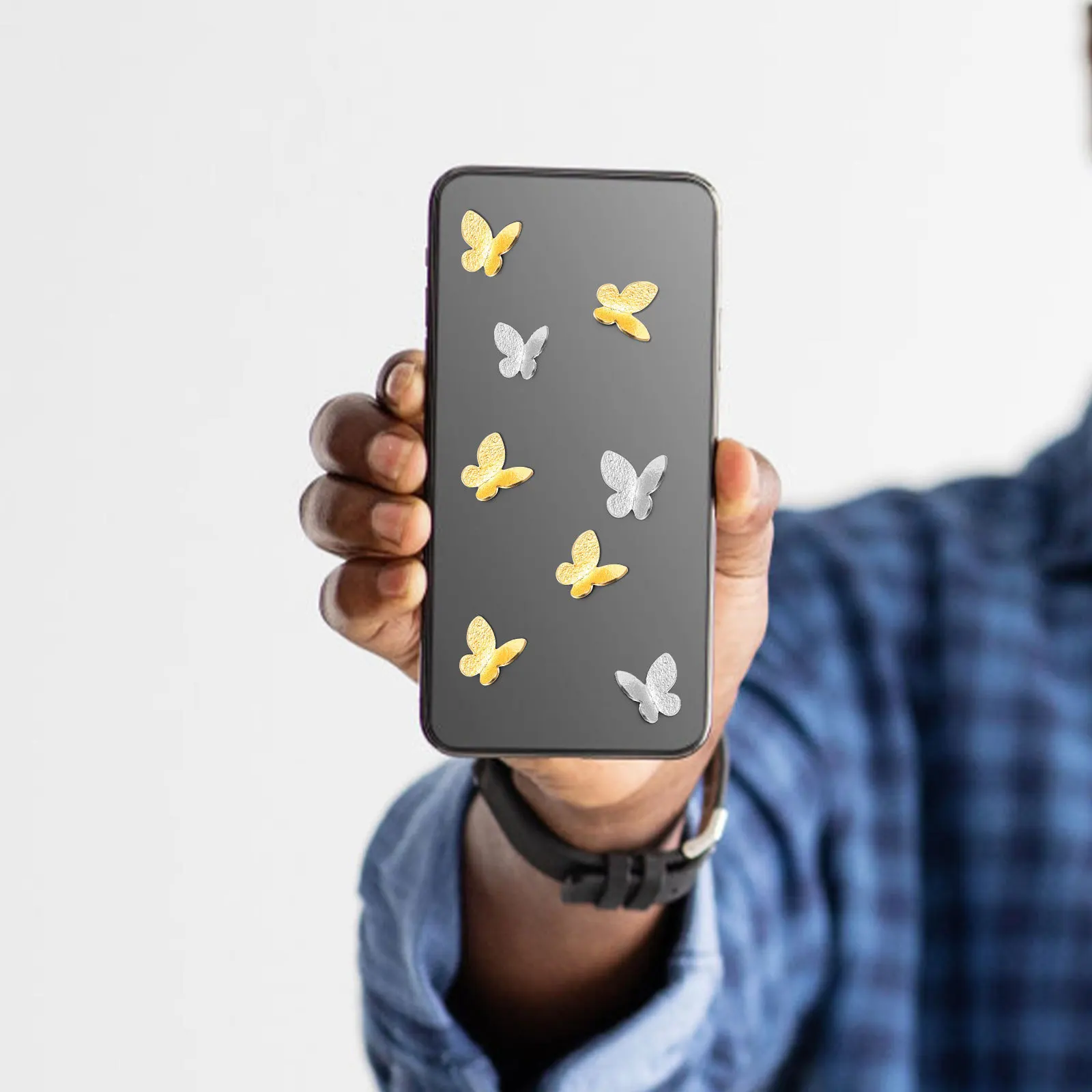 

100Pcs Butterfly-Shaped Alloy Epoxy Filling Charms Jewelry Accessories DIY Craft Decoration Supplies Alloy Fillers