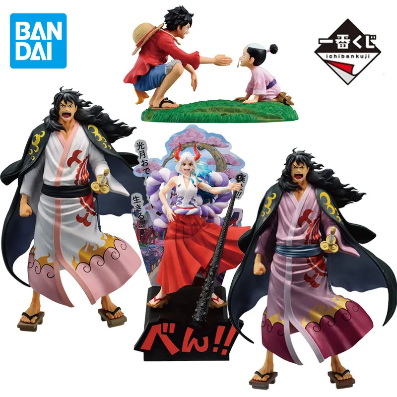 

BANDAI Original One Piece Ichiban Kuji Luffy Kozuki Yamato Revible Moment Anime Action Figures Toys For Boys Girls Gift Model