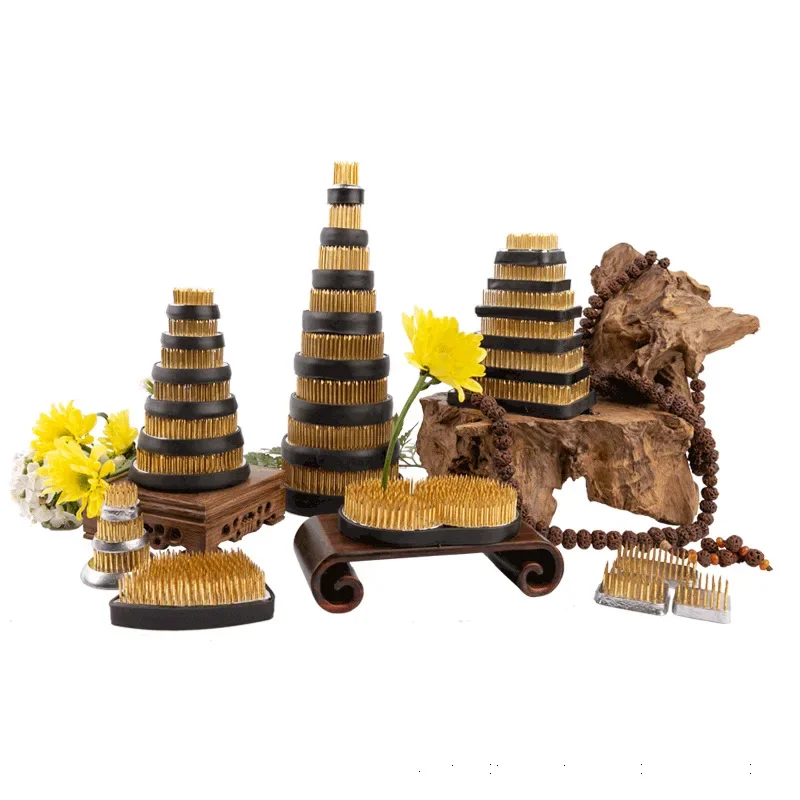 Japanese Flower Arrangement Pin Needle Ikebana Kenzan Flower Frog Art Arranging Fixed Tool Garden Decor Plant Pot Base Holder