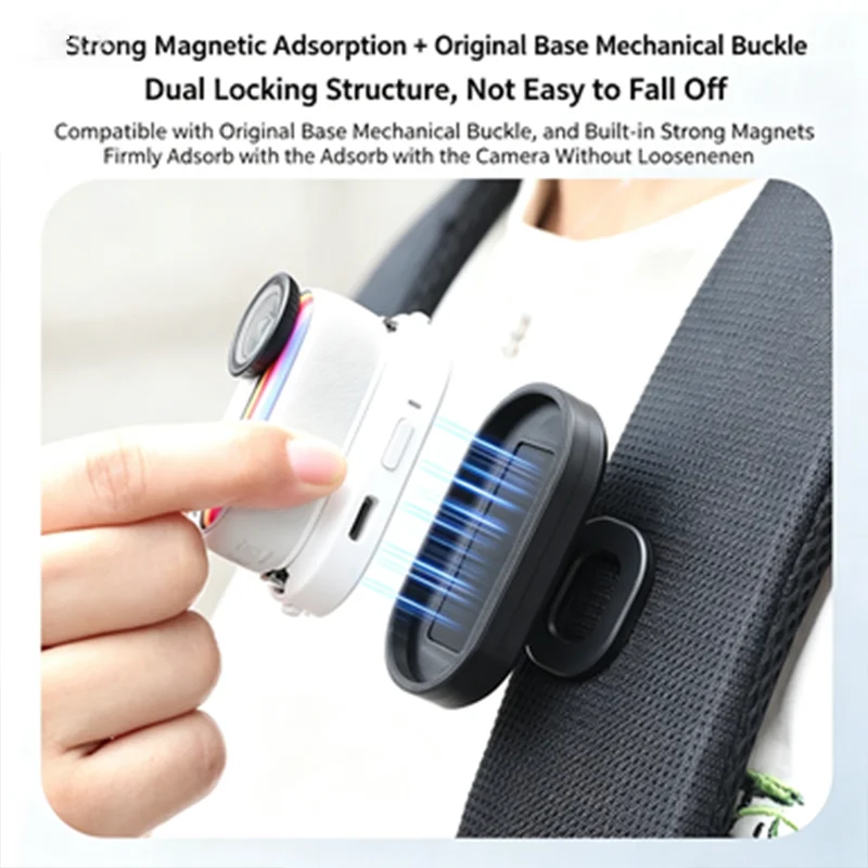 For Insta360 Go3S Magnetic Backpack Clip The Retro Limited Edition Of with Adjustable Angle Straps And Fixed Support Accessories