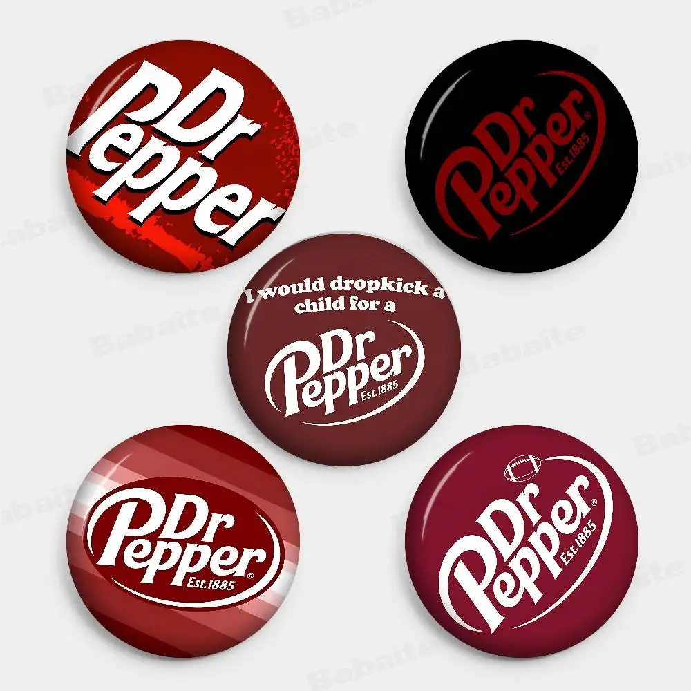 D-Dr Pepper Anime Button Pin Handmade Brooch for Clothes Cartoon Badge Backpack Decoration Jewelry Accessories