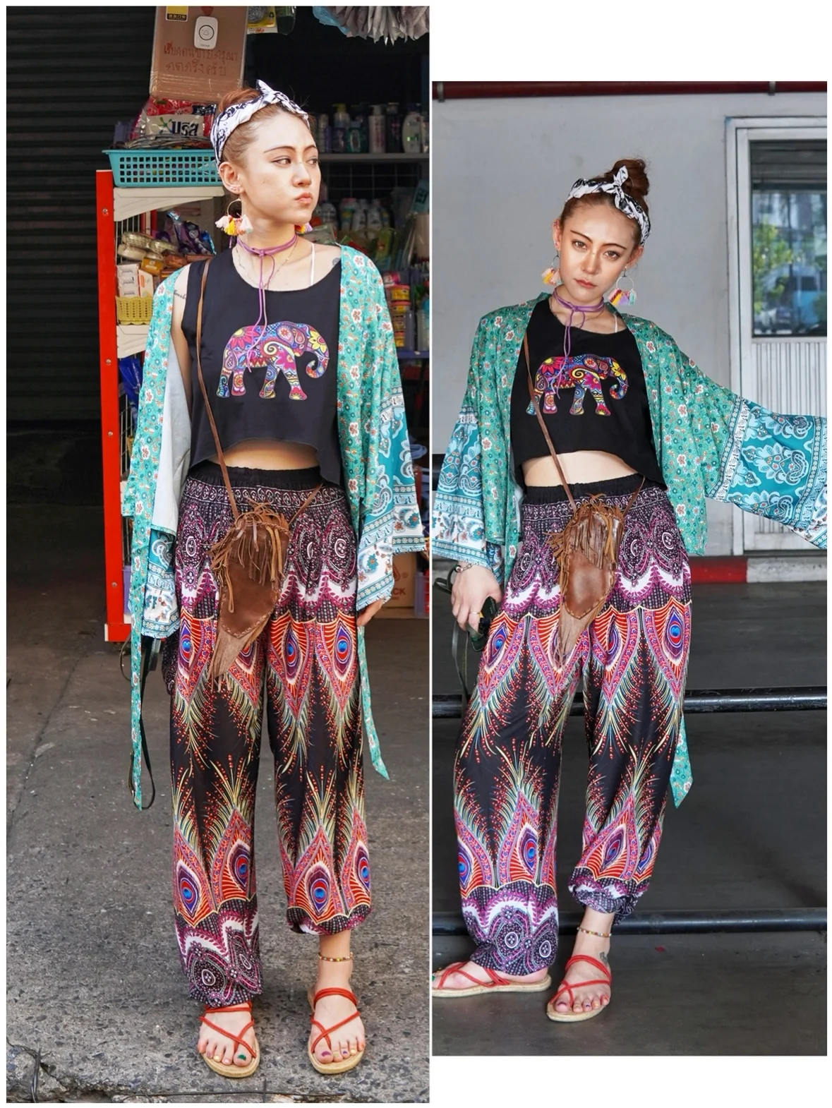 

Женские повседневные брюки с высокой талией, свободные, широкие, для йоги, пляжные, с принтом, из хлопка, в этническом стиле, длинные