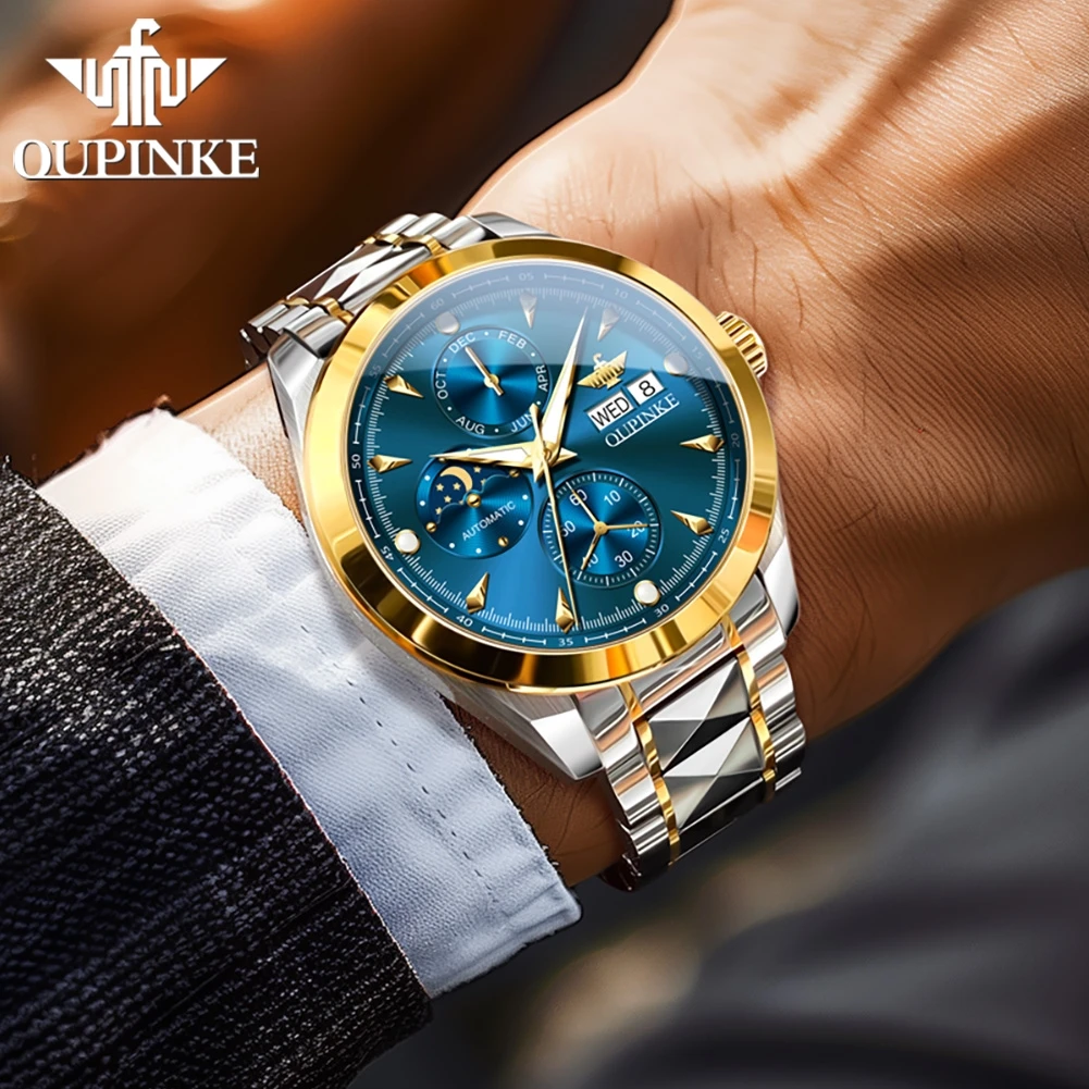 PINKE-Montre mécanique entièrement automatique pour homme, mouvement vissé, haut de gamme, affaires, officiel, authentique, luxe, 3299