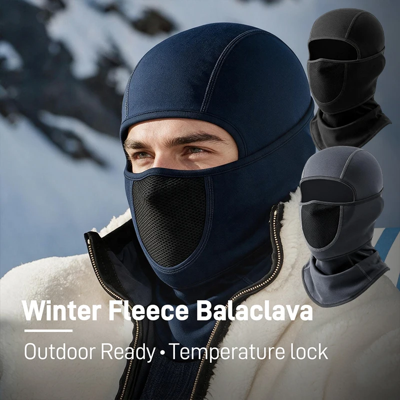 Balaclava Winter Thick Thermal Mask, Warm Neck, Windproof, Cold Resistant, Breathable, Outdoor Mountaineering All-in-One