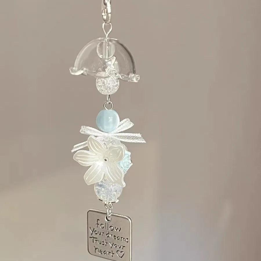 lucky-four-leaf-clovers-star-wishing-Бутылка-Телефонный-брелок-Сумка-Подвеска-Подарки-ins-wind-Цепочка-для-телефона-ручной-работы-Автомобильный-брелок-для-ключей