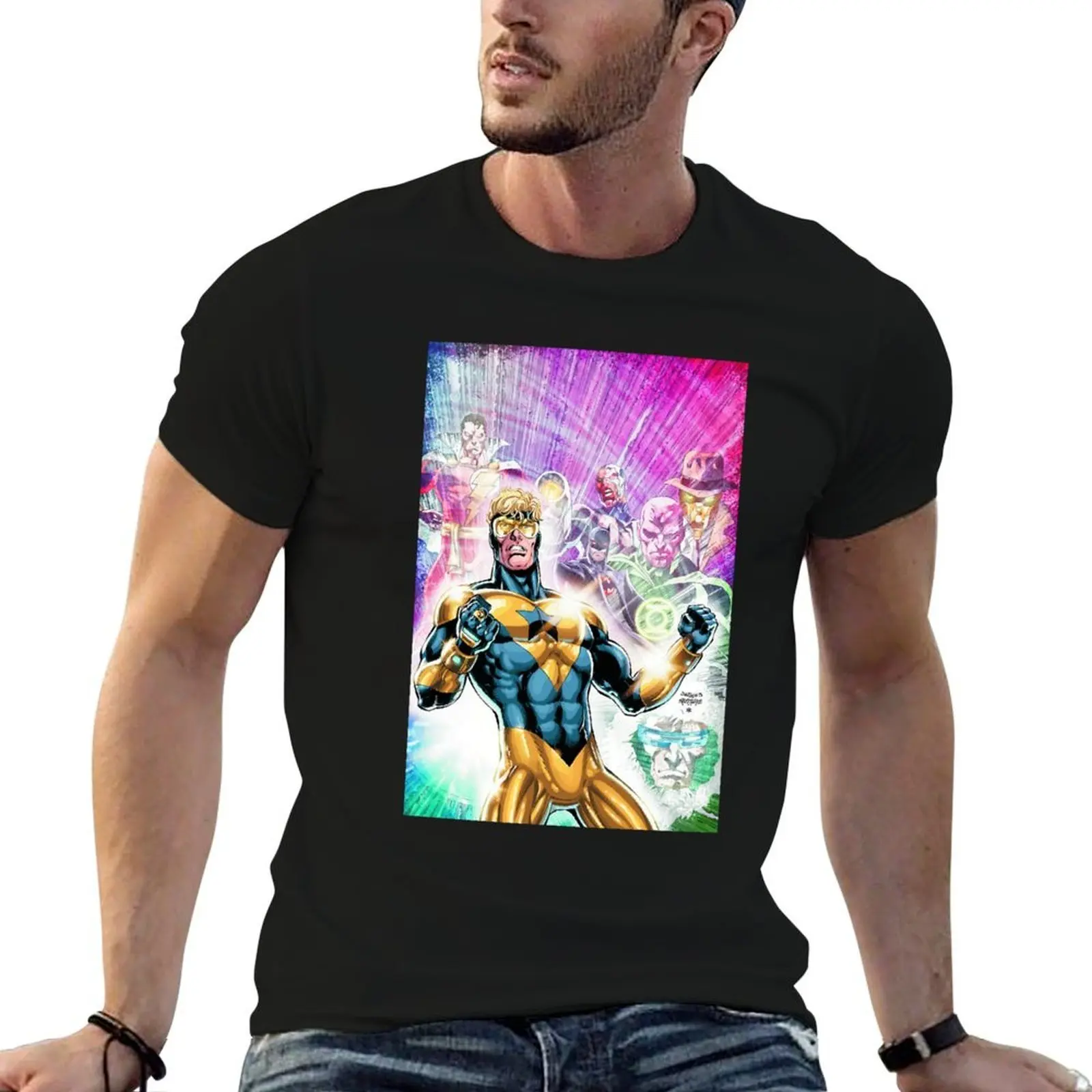 Booster Gold T-Shirt anime tshirt graphic t shirts for man man t shirt cotton T-shirt
