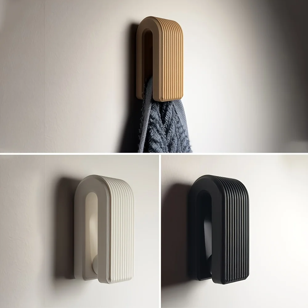 Automatic Lock Towel Rack, Modern Japanese Style Hooks for Towels, Bathrobes, and Bath Towels
