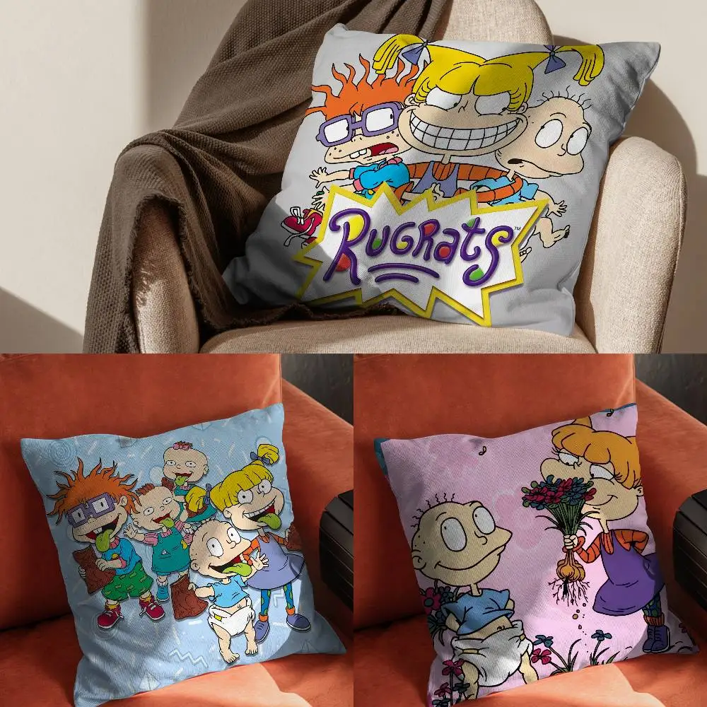 

Cartoon R-Rugrats Pillow Case For Car Pillows 60x60 Cushions Luxury Double Sided Cover Home And Decoration Sofa 30x3