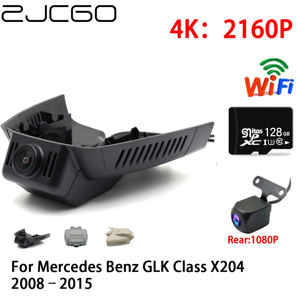 

ZJCGO 2K 4K Car DVR Dash Cam Wifi Front Rear Camera 2 Lens 24h Parking Monitor for Mercedes Benz GLK Class X204 2008–2015