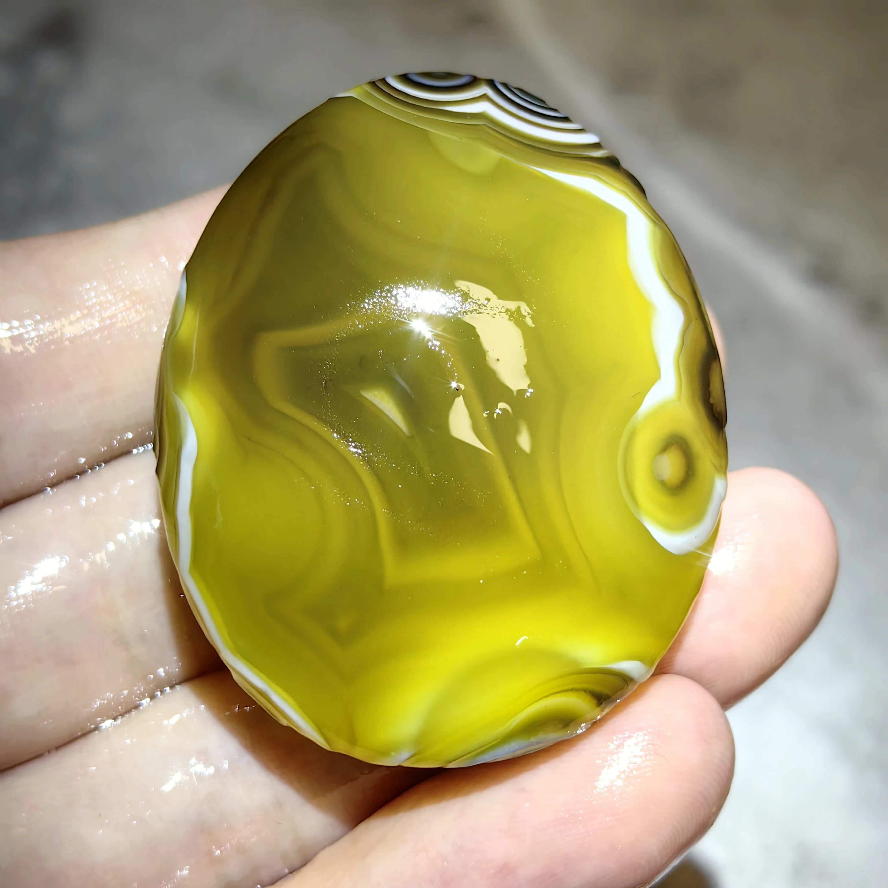 Pure Natural Haut-relie Divine Eye Agate Wish Agate Rough Stone for Good Luck Attract Wealth Meditation, DIY Jewelry Home Decor