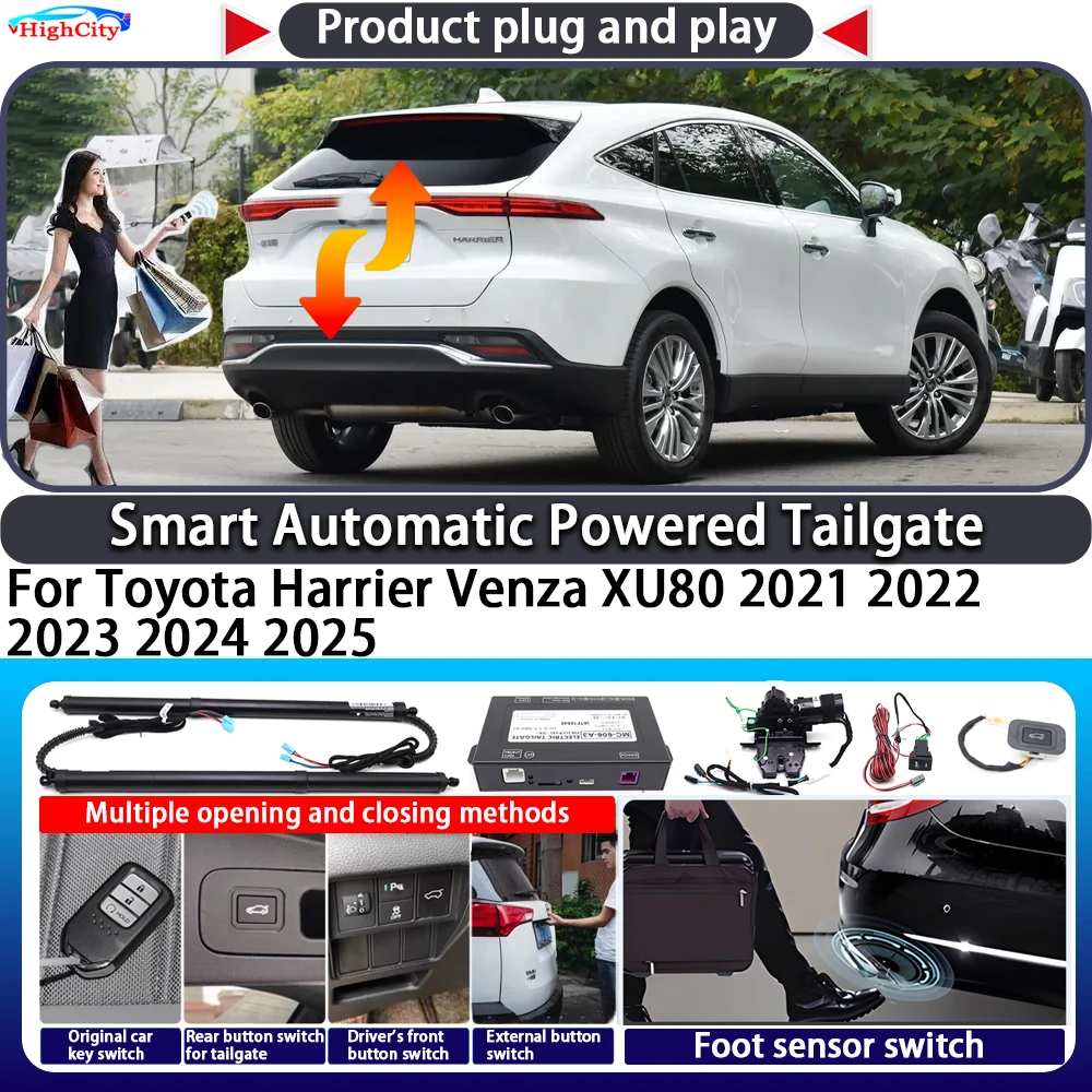 For Toyota Harrier Venza XU80 2021 2022 2023 2024 2025 Smart Automatic Powered Tailgate Key Contro Lift Close Kit Power Tailgate