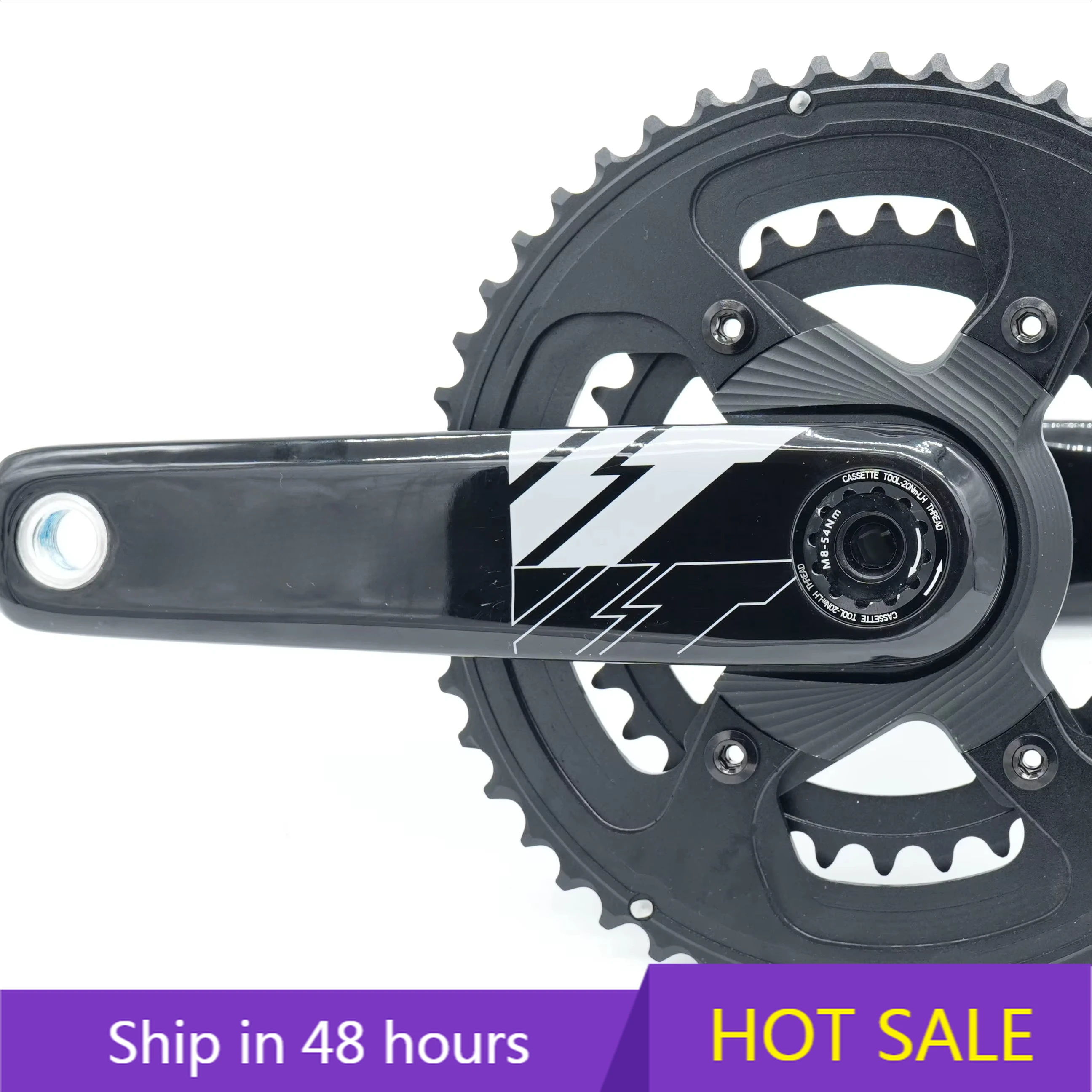 

POWER LEAP WheelTop 50T/34T 52T/36T Carbon Crankset for Mountain Bike and Road Bike 375g 110mm BCD Alloy Outer Chainring Ultra-L