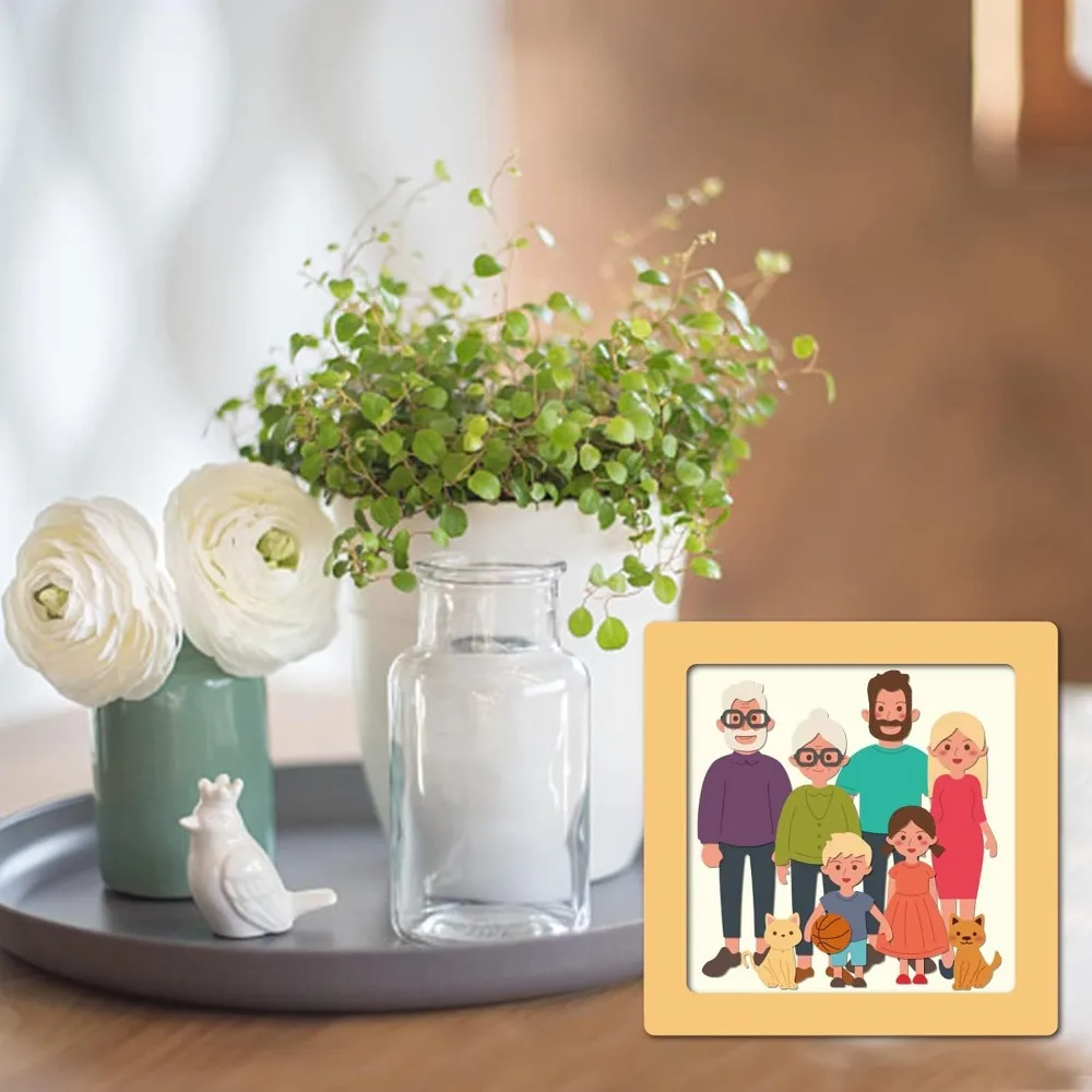 Family Cutting Dies Family Photo Embossing Stencil Template Carbon Steel Die Cutting Template Metal Crafting Die Cut for Card