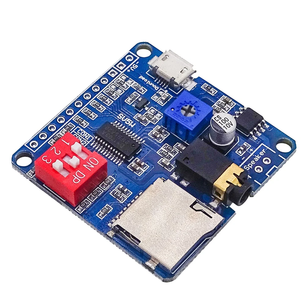 Voice Playing Module Board MP3 Music Player 5W MP3 Player Serial Control SD/TF Card DY-SV5W