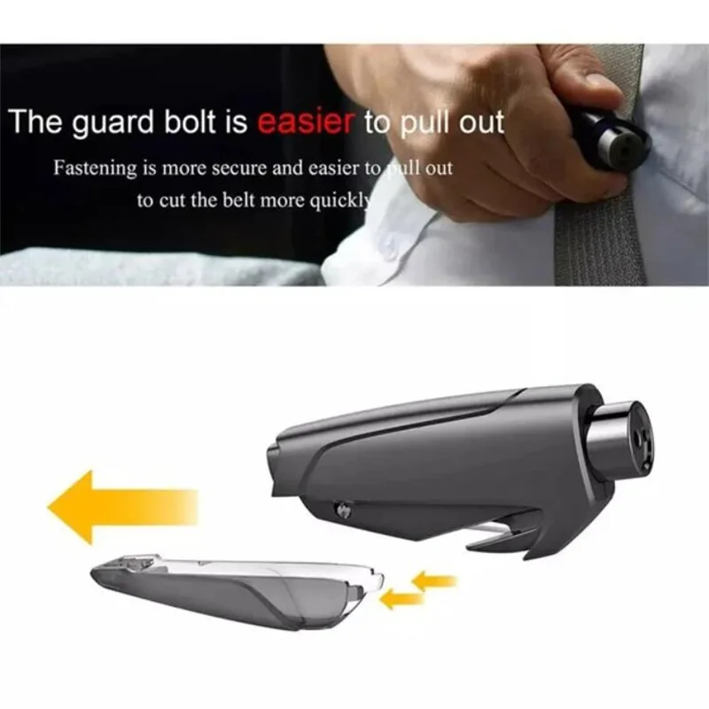 1pcs Portable Car Safety Hammer Car Window Glass Breaker Seat Belt Cutter Auto Life-Saving Escape Hammer Car Emergency Tools Kit