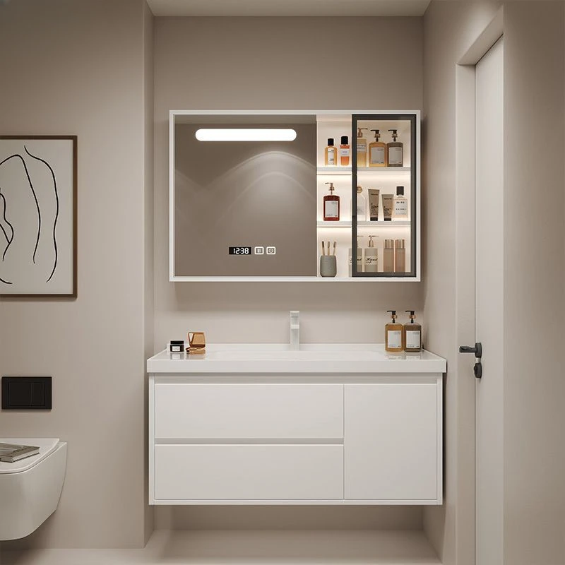 

Modern cream wind integrated ceramic basin bathroom cabinet wash basin cabinet toilet toilet sink cabinet wash face