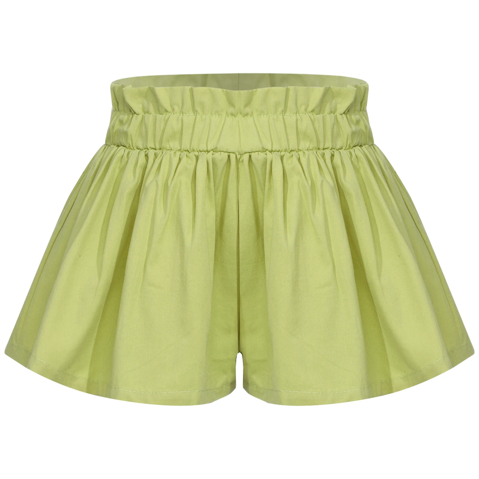 

Kids Girls Shorts Pants Summer Casual Clothes Elastic Waistband A-Line Cute Ruffled Shorts for Weekend Picnic Vacation Beachwear