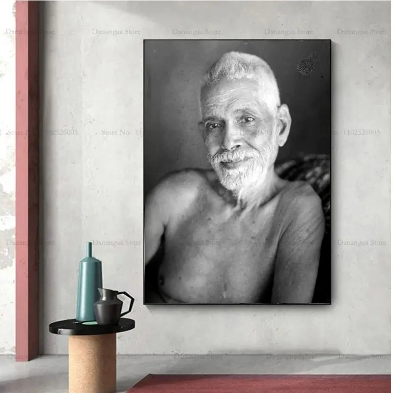 رامانا مهاري أسود أبيض ممثل الفيلم ملصق فني ومطبوعات الرسم على لوحات القماش الجدارية صورة هدية لغرفة الصور ديكور المنزل