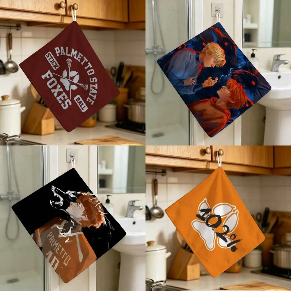 The Foxhole Court Foxes Palmetto State Household Hanging Towel Polyester Cotton Hand Wiping Towel Sturdy For Bathroom Bedroom