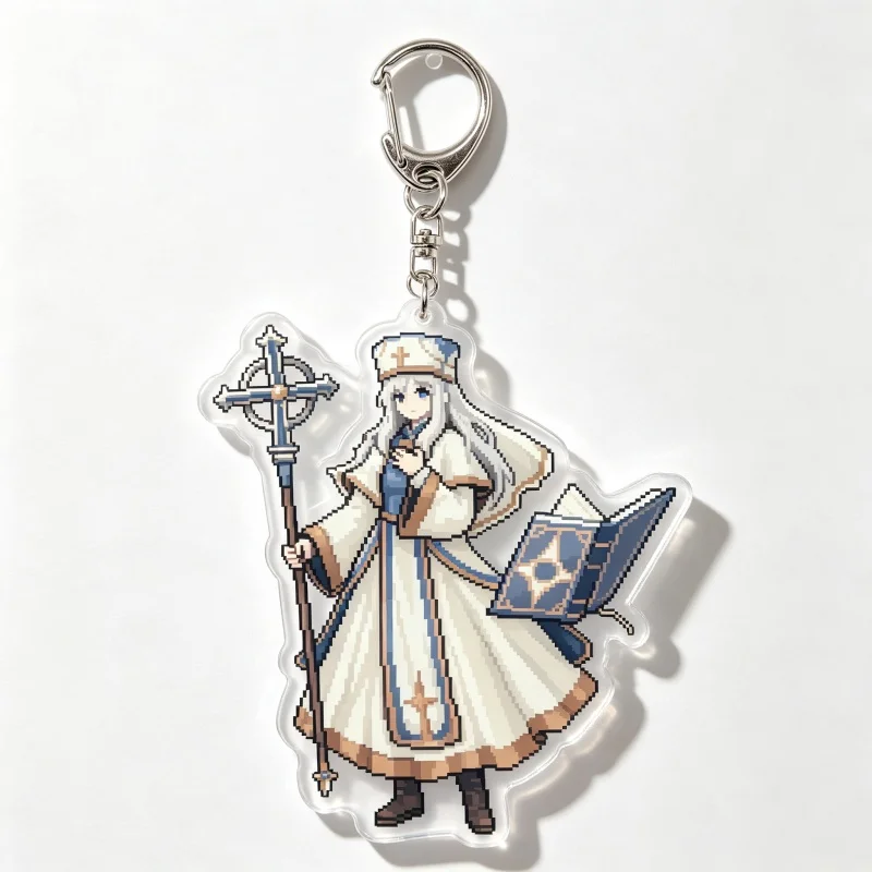 6cm Task Bar Hero TBH Acrylic Keychain Slayer Mage Priest Anime Keyring Charm Character Figure Hanging Ornaments Holder Pendants