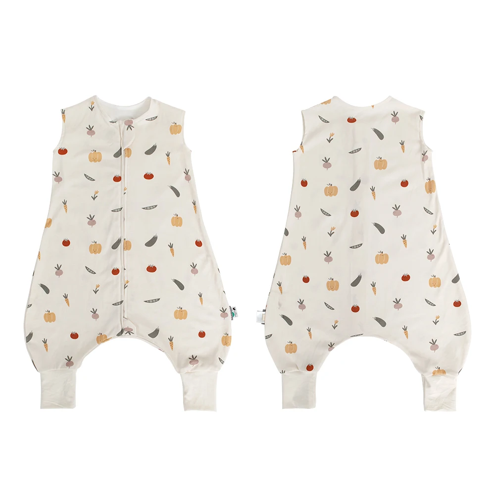 Picture 3: Sleeping Bag For Children 1-4 Years Summer Thin 100% Cotton Comfortable Baby Sleepsack With Leg Sleeveless 2-Ways Zipper