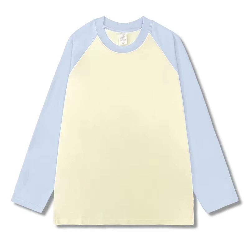 2026 Damen Locker Sitzende Langarm-T-Shirts Herbst Winter Mode O-Ausschnitt T-Shirt Patchwork Lässige Oberteile Herrenbekleidung – Detail 14