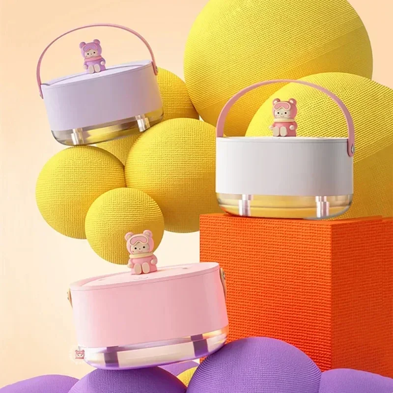 750ML Portable Wireless Humidifier Cartoon Doll Dual Nozzle USB Rechargeable Battery Electric Ultrasonic Air Humidifier Diffuser