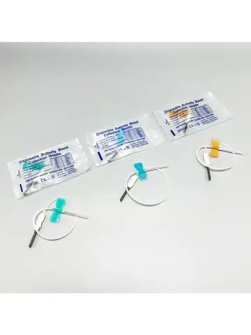50PCS/lot Disposable Butterfly Blood Collection Needle double wing type Blood Collection Needle Pet Care Room Cat Dogs Animal