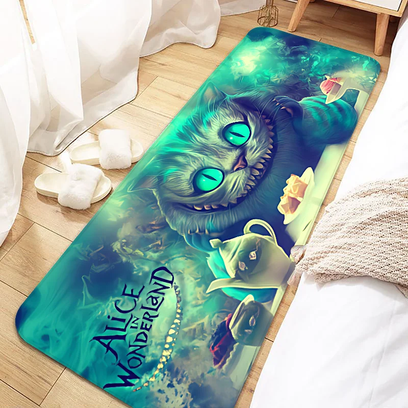 Alice's Adventures in Wonderland Door Mat Entrance Non-slip  Washable Kitchen Carpet Living Room Hallway Rugs Bathroom Bath