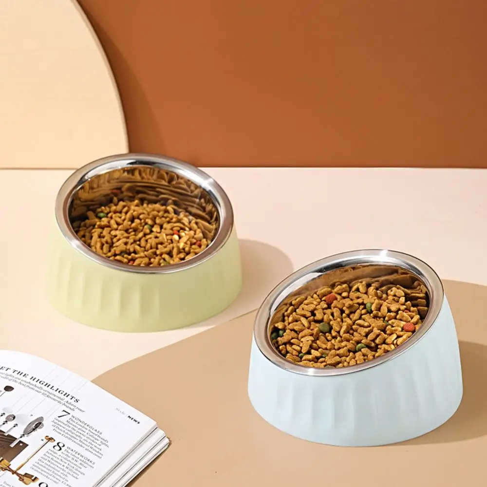 Detachable Stainless Steel Cat Bowl Anti Tipping Double Cat Feeder Multi-use Anti-Spill Pet Food Dispenser Bowls Prevent Ants