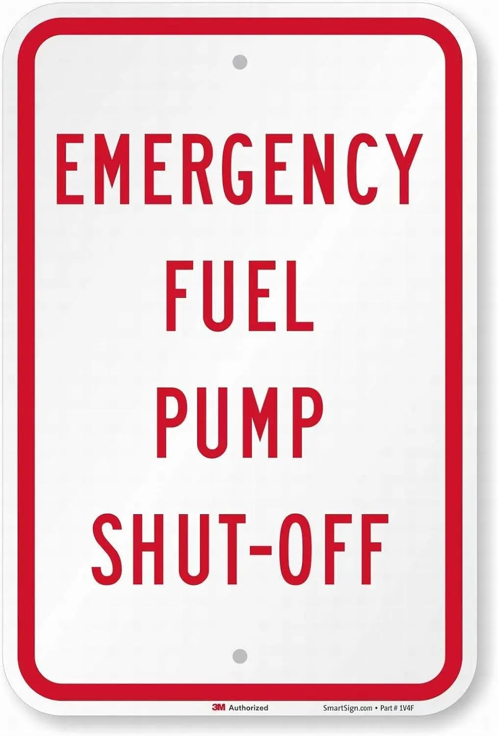 Emergency Fuel Pump Shut-Off Sign Safety 8x12 Tin Metal Signs Road Street Sign Outdoor Decor Caution Signs