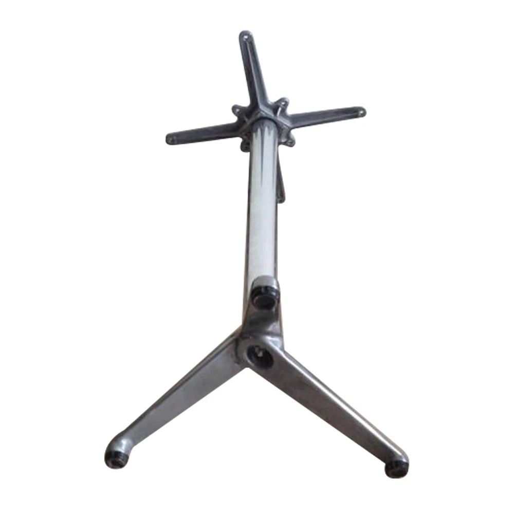 Customized Dining Table Metal Black Base, Outdoor Affordable Retro European Style Cast Aluminum High And Low LegsATV&UTV