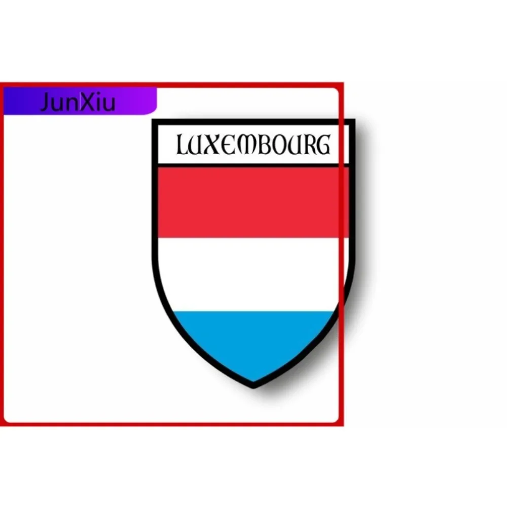 Sticker Car Motorcycle City Coat Of Arms Flag Luxembourg White Border Vinyl Decals Scratch Cover Auto