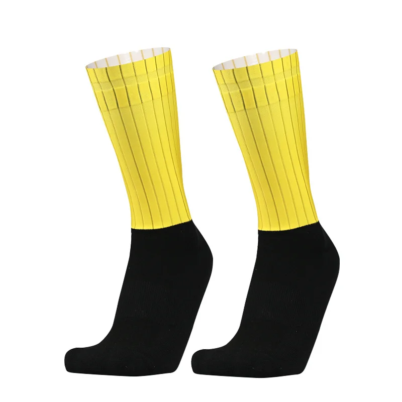 Calcetines antideslizantes de silicona para hombre, medias deportivas para ciclismo, correr, equipo profesional, Aero, bloque de colores, novedad de 2024