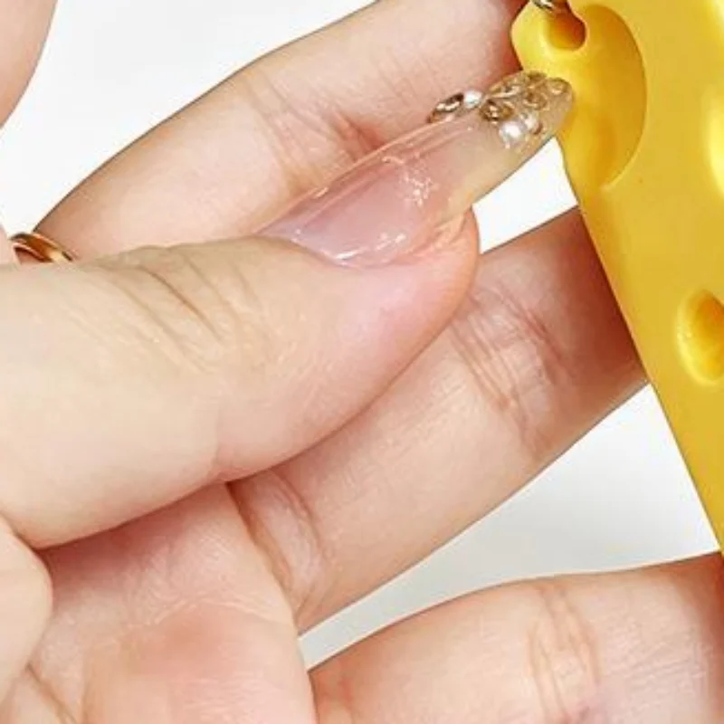 Cute Cheese Shaped Fidget Keychain With Stress Relief Perfect For Bag Decor Gifts For Kids And Cheese Lovers
