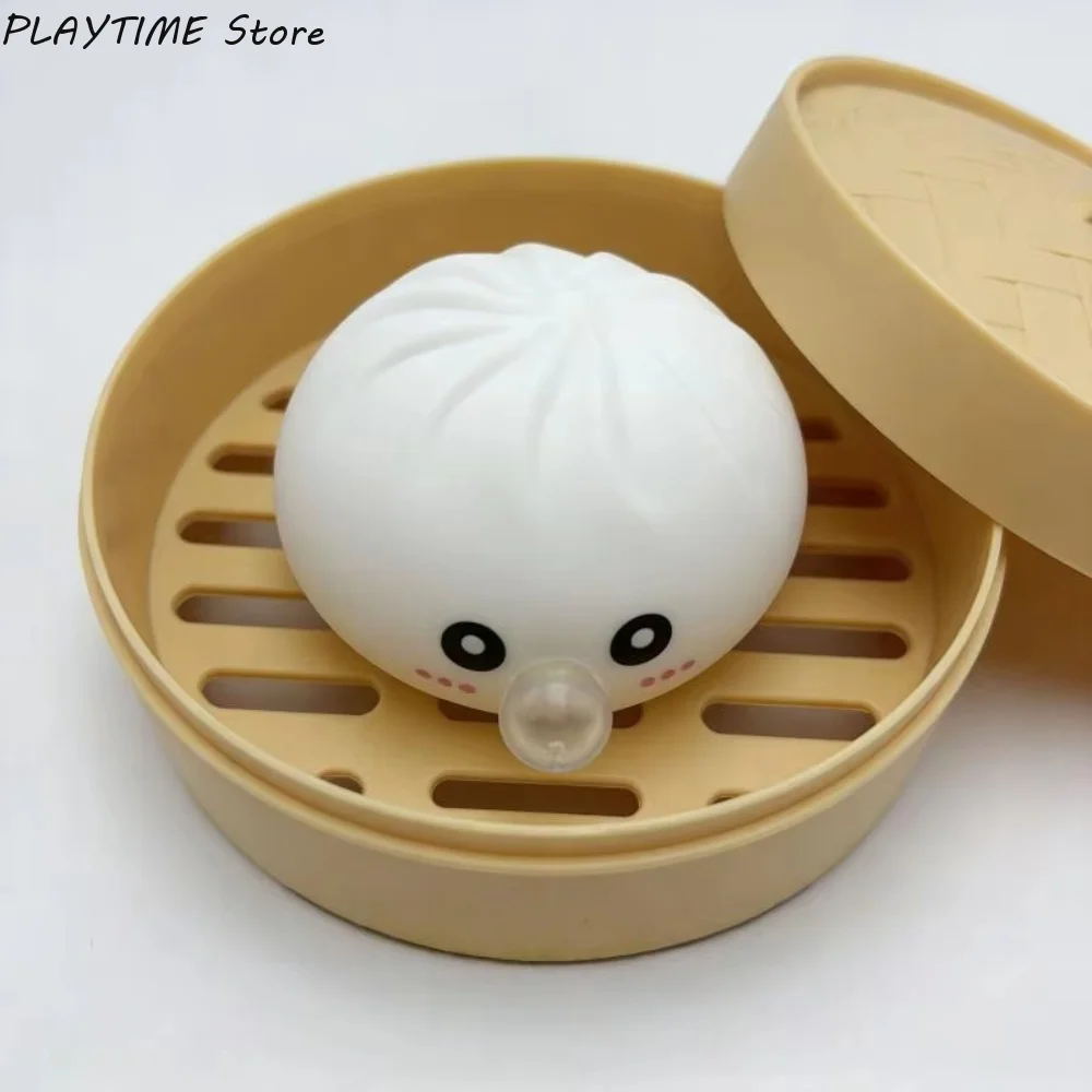 Funny Slow Rebound Spit Bubble Dumpling Cute Soft Colorful Squishy Toys 9cm Pinch Sensory Fidget Ball Office Home