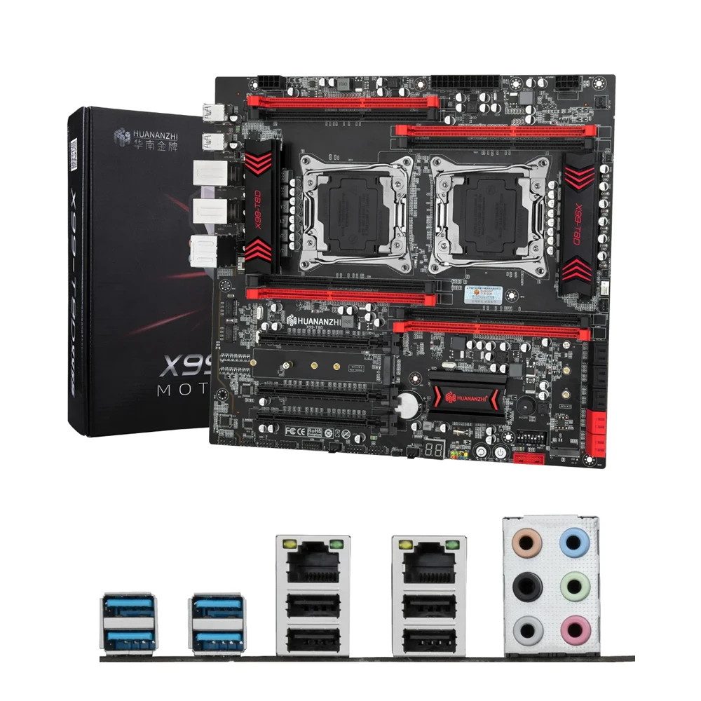 X99 デュアルマザーボード / Xeon E5-2698v3 2基 セット X99 Motherboard Dual CPU DDR3 128GB Server Combo