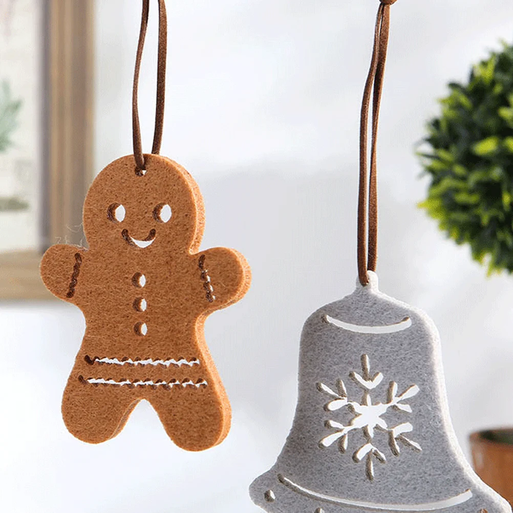 

10Pcs Christmas Gingerbread Man Foams Hanging Ornaments Xmas Tree Decor Party Favor Xmas Tree Hanging Pendant Holiday Decoration