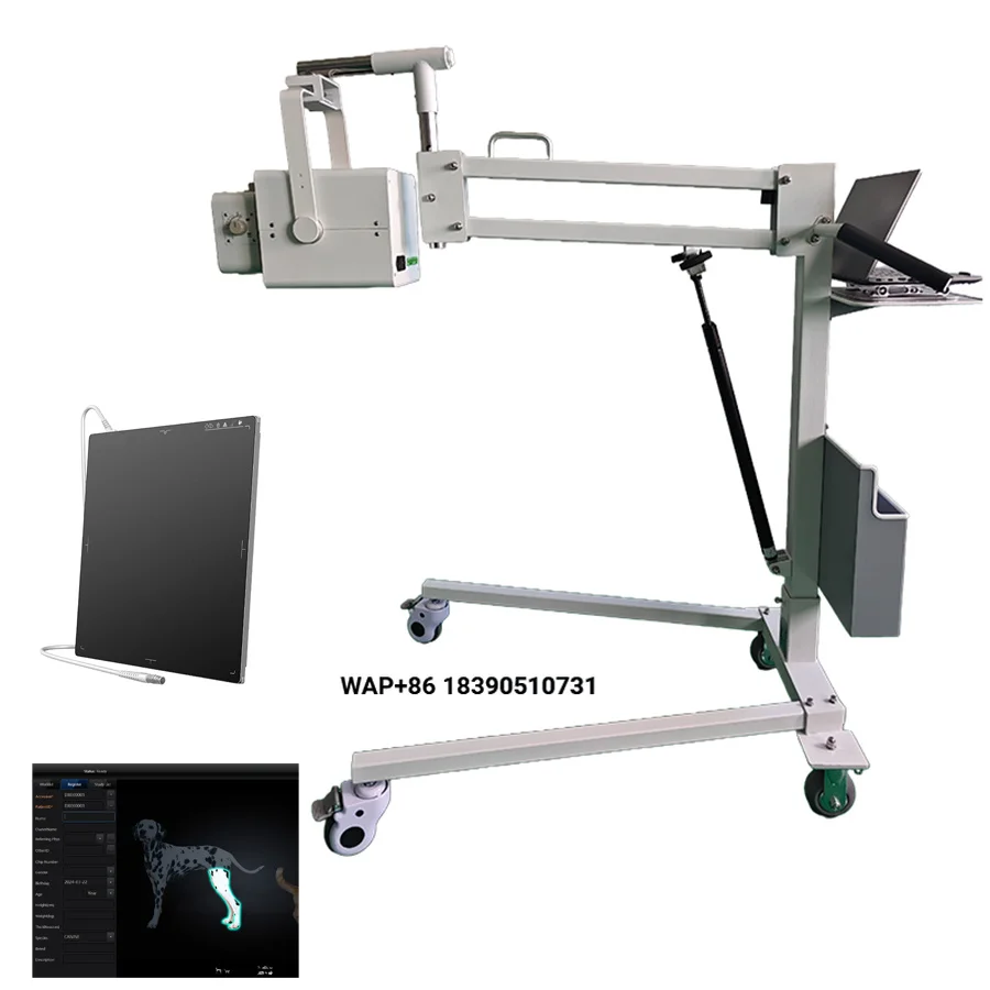 Portable mobile veterinary x-ray machine DR all-in-one with flat panel detector and software