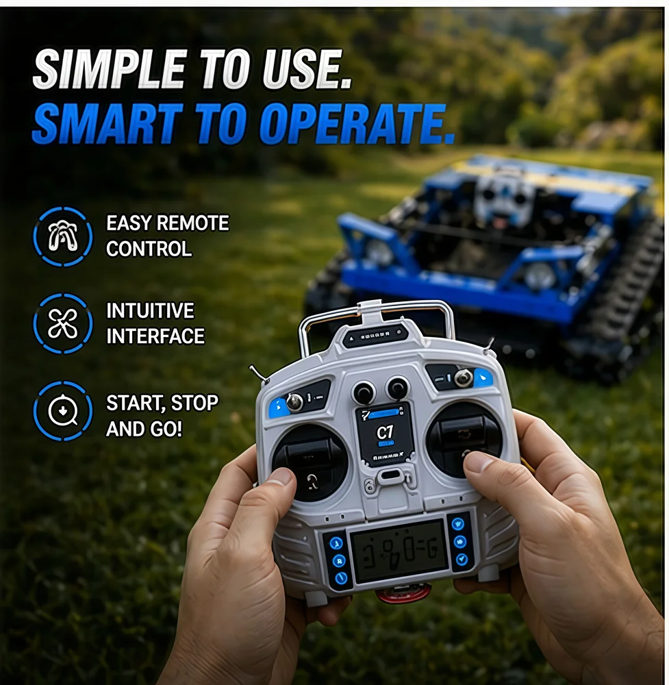 

Efficient Mowing Remote Control Lawn Mower Customizable Product for Dense Brush Thick Grass Save Time for Orchard Use