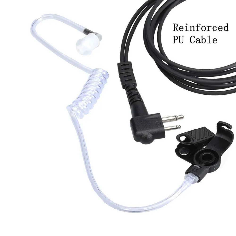 سماعة أذن لموتورولا لأجهزة الاتصال اللاسلكي مع ميكروفون 2 دبوس سماعة رأس أنبوبية صوتية وPPT لـ CP200 GP2000 XU1100 PRO1150 MU12 SV10 SV11 #3