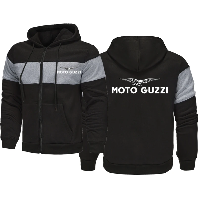 New Autumn/Winter Men\'s Zipper Hoodie New Autumn/Winter MOTO GUZZI Printed Men\'s Zipper Hoodie Men\'s Wear