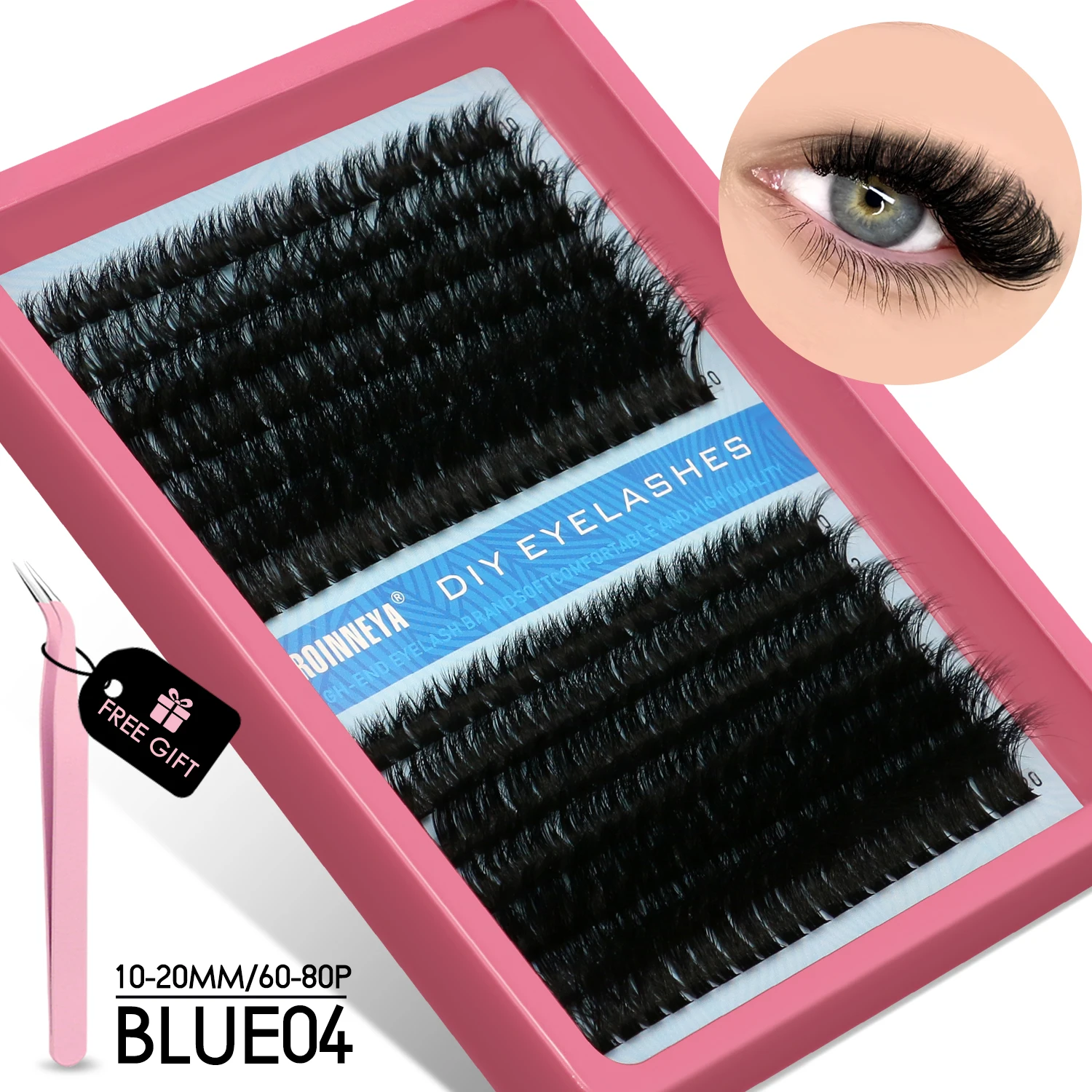 Cluster Lashes Kit, 15 Rows Mixed Volume Eyelashes